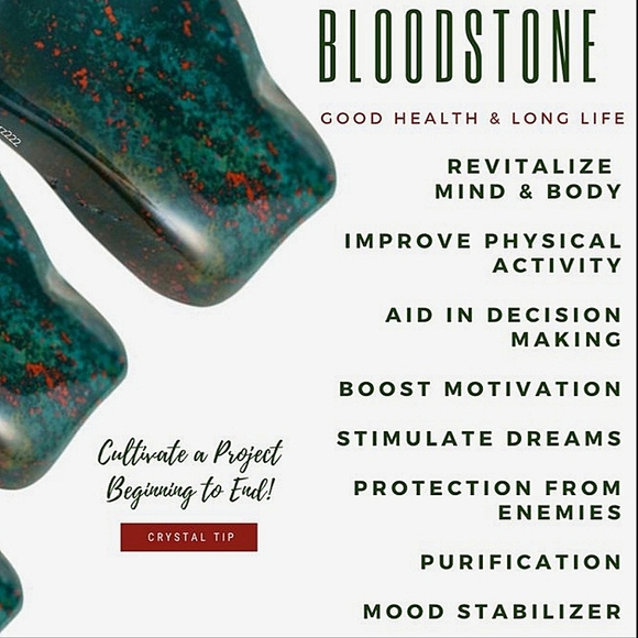 African Bloodstone Crystal Stretch Bracelet - Picture 6 of 14